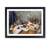 Paul Cezanne Still Life No.2 Classic Painting Framed Wall Art Print, Ready to Hang Picture for Living Room Bedroom Home Office Décor, Black A3 (46 x 34 cm)