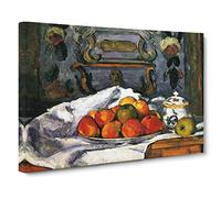 Paul Cezanne Still Life No.3 Canvas Print | Gallery Wrapped 30mm Frame Wall Art | 20x14 inches | Ready to Hang | Impressionist Still Life Picture | Living Room Bedroom Lounge Office
