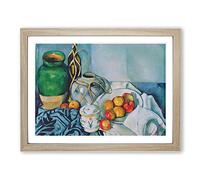 Paul Cezanne Still Life No.4 Classic Painting Framed Print | A2 Oak Framed Wall Art | Ready to Hang | Classic Historical Picture | Living Room Bedroom Lounge Office