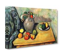 Paul Cezanne Still Life No.7 Canvas Print | Gallery Wrapped 30mm Frame Wall Art | 24x16 inches | Ready to Hang | Impressionist Still Life Picture | Living Room Bedroom Lounge Office