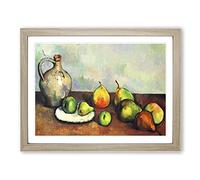 Paul Cezanne Still Life No.8 Classic Painting Framed Print | A4 Oak Framed Wall Art | Ready to Hang | Classic Historical Picture | Living Room Bedroom Lounge Office