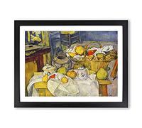 Paul Cezanne Still Life No.9 Classic Painting Framed Print | A4 Black Framed Wall Art | Ready to Hang | Classic Historical Picture | Living Room Bedroom Lounge Office