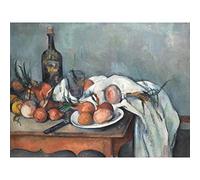Paul Cezanne Stillleben mit Zwiebeln, großer Kunstdruck auf Leinwand, Premium-Poster