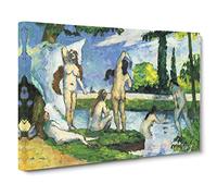 Paul Cezanne The Bathers No.1 Canvas Print | Gallery Wrapped 30mm Frame Wall Art | 30x20 inches | Ready to Hang | Impressionist Picture | Living Room Bedroom Lounge Office