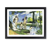 Paul Cezanne The Bathers No.1 Classic Painting Framed Print | A3 Black Framed Wall Art | Ready to Hang | Classic Historical Picture | Living Room Bedroom Lounge Office