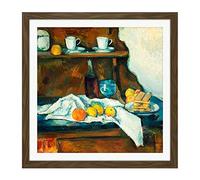 Paul Cezanne The Buffet Cropped Square Wooden Framed Wall Art Print Picture 16X16 Inch