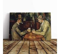 Paul Cezanne The Card Players (2) Canvas Print | Gallery Wrapped 30mm Frame Wall Art | 30x20 inches | Ready to Hang | Modern Picture | Living Room Bedroom Lounge Office