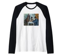 Paul Cezanne The Card Players Raglan Baseball Tee