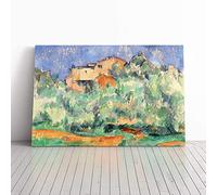 Paul Cezanne The Farm of Bellevue Canvas Print | Gallery Wrapped 30mm Frame Wall Art | 24x16 inches | Ready to Hang | Modern Picture | Living Room Bedroom Lounge Office