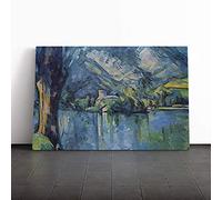 Paul Cezanne The Lac Annecy Canvas Print | Gallery Wrapped 30mm Frame Wall Art | 20x14 inches | Ready to Hang | Modern Picture | Living Room Bedroom Lounge Office