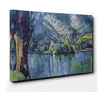 Paul Cezanne The Lac Annecy Canvas Print | Gallery Wrapped 30mm Frame Wall Art | 30x20 inches | Ready to Hang | Modern Picture | Living Room Bedroom Lounge Office