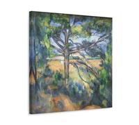 Paul Cezanne Works《The Great Pine》Printing Posters Versatile Canvas Print Wall Art Paintings Home Decor for Living Room Bedroom 16x16inch(40x40cm)