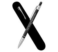 Paul Clover Personalised Engraved Aluminium Ballpoint Pen in a Velvet Pouch, Blue Ink - Personalised Gifts for Anniversary or Any Gift Idea, Gifts for Men, Gifts For Woman - Enter Your Custom Text