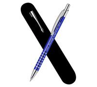 Paul Clover Personalised Engraved Ballpoint Pen, Personalised Gifts For Men and Women - Enter Your Custom Engraving (Blue)