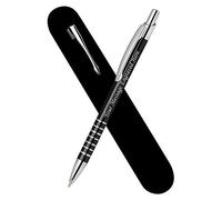 Paul Clover Personalised Engraved Ballpoint Pen, Personalised Gifts For Men and Women - Enter Your Custom Engraving (Black)