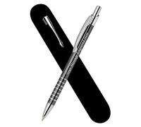 Paul Clover Personalised Engraved Ballpoint Pen, Personalised Gifts For Men and Women - Enter Your Custom Engraving (Graphite)
