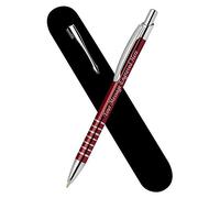 Paul Clover Personalised Engraved Ballpoint Pen, Personalised Gifts For Men and Women - Enter Your Custom Engraving (Burgundy)