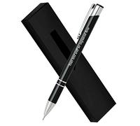 Paul Clover Personalised Engraved Elegant Metal Pencil Gift Boxed, Personalised Gifts For Anniversary Or Any Gift Idea - Enter Your Custom Text (Black)