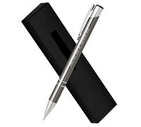 Paul Clover Personalised Engraved Elegant Metal Pencil Gift Boxed, Personalised Gifts For Anniversary Or Any Gift Idea - Enter Your Custom Text (Gray)