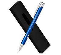 Paul Clover Personalised Engraved Elegant Metal Pencil Gift Boxed, Personalised Gifts For Anniversary Or Any Gift Idea - Enter Your Custom Text (Blue)