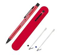 Paul Clover Personalised Engraved Retractable Metal Ballpen - Ergonomic Grip with Multiple colours to choose from - Unique White Custom Engraving - Beautiful Gift Box and Velvet Pouch options