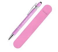 Paul Clover Personalised Engraved Soft Touch Ballpoint Pen & Stylus- 11 Colours Available - Elegant Gift Box and Velvet Pouch options - A Perfect Present for Men and Women, Perfect for Christmas