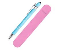 Paul Clover Personalised Engraved Soft Touch Ballpoint Pen & Stylus- 11 Colours Available - Elegant Gift Box and Velvet Pouch options - A Perfect Present for Men and Women, Perfect for Christmas
