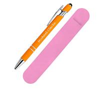 Paul Clover Personalised Engraved Soft Touch Ballpoint Pen & Stylus- 11 Colours Available - Elegant Gift Box and Velvet Pouch options - A Perfect Present for Men and Women, Perfect for Christmas