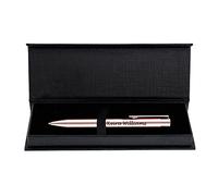 Paul Clover Personalised Laser Engraved Custom Premium Pen, Blue and Black Ink Refill In A Gift Box, Gifts for Christmas, Gifts For Men and Women - Enter Your Custom Engraving (Pink)