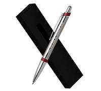 Paul Clover Personalised Luxury Ballpoint Engraved Pen In A Elegant Gift Box - Personalised Gifts For Anniversary Or Any Gift Idea, Gifts For Men, Gifts For Woman - Enter Your Custom Text (Red)