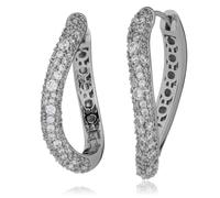 Paul Costello for Diamonique Wave Chain Link Earrings GOLD TONE ONE SIZE