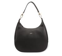 PAUL COSTELLOE Crescent Shaped Leather Tote Shoulder Bag - Ladies Shoulder Handbag, Tote Bag, Ladies Leather Handbag with Spacious interior and 3 elegant colour options, ANANO (JET BLACK)