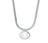 Paul Costelloe for Diamonique Oval Cut Pendant & Chain