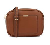 Paul Costelloe Genuine Leather Crossbody Bag for Women with Adjustable Strap & Signature Gold Hardware | Sazava (CARAMEL CAFÉ TAN)