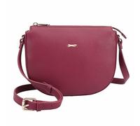 Paul Costelloe Genuine Leather Crossbody Bag with Adjustable Strap and Secure Zipper Closure | Hazara (Red plum)