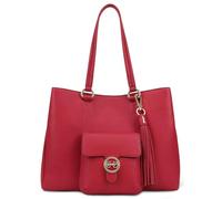 Paul Costelloe Genuine Leather Tote/Shoulder Bag for Women - Elegant, Spacious, and Versatile Handbag, SHEBELLE (CERISE) - Pink Red