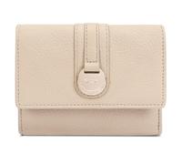 Paul Costelloe Genuine Leather Women's Purse Featuring a Flap Closure and a Gold-Finish Embossed Logo Hardware disc, RFID-Blocking with a Zip Coin Pocket | Lawa (Sesame)