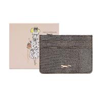 Paul Costelloe Women's Belen Leather Card Holder in Grey Paul Costelloe Grey One Size