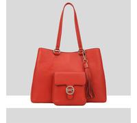 Paul Costelloe Women's Shebelle Leather Shoulder Bag in Red Paul Costelloe Red One Size