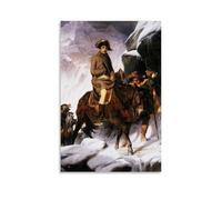 Paul Delaroche Napoleon-Crossing The Alps Classic Masterpiece Poster Wall Art Scroll Canvas Painting Picture Living Room Decor Home 12x18inch(30x45cm)