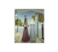 Paul Delvaux Wall Art At the Door Print on canvas Surrealism Canvas Art Famous Painting Reproduction Poster Bedroom Living Room Decor Home60x50cm(24x20in) poster