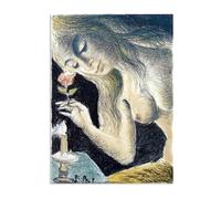 Paul Delvaux Wall Art The Siren Print on canvas Surrealism Canvas Art Famous Painting Reproduction Poster Bedroom Living Room Decor Home42x30cm(17x12in) poster