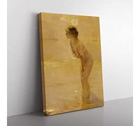 Paul Emile Chabas September Morn Classic Painting Canvas Wall Art Print Ready to Hang, Framed Picture for Living Room Bedroom Home Office Décor, 60x40 cm (24x16 Inch)