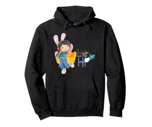 Paul Frank Bunny Girl And Mika The Cat At Home Pullover Hoodie