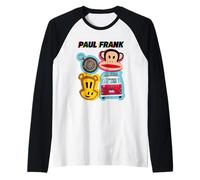 Paul Frank Camper Van Adventure Julius Monkey Worry Bear Raglan Baseball Tee