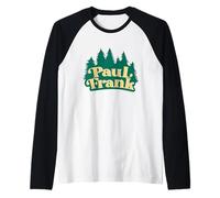 Paul Frank Forest Green Trees Camping Logo Raglan Baseball Tee