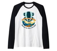 Paul Frank Hot Air Balloon Head in The Clouds Raglan Baseball Tee