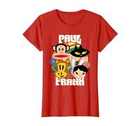 Paul Frank Julius Mika Cat Clancy & Bunny Girl T-Shirt, Women, Red, Small