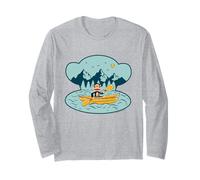 Paul Frank Julius Monkey Canoe Boating Adventure Long Sleeve T-Shirt