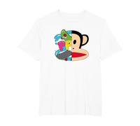 Paul Frank Julius Skateboard Face Logo T-Shirt, Men's Big and Tall, White, 3X Tall